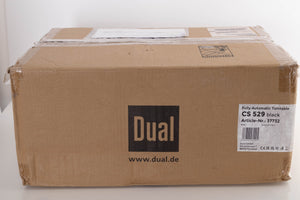 Box of a used Dual CS 529 Fully Automatic Bluetooth Turntable in Black finish