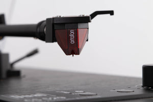Close up view of a used Dual CS 529 Fully Automatic Bluetooth Turntable in Black finish