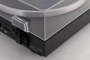Rear right corner view of a used Dual CS 529 Fully Automatic Bluetooth Turntable in Black finish