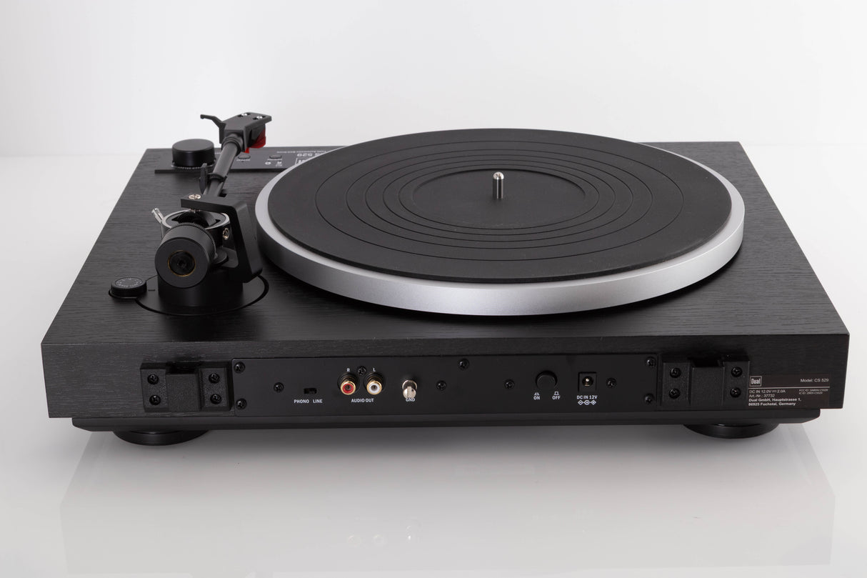 Rear view of a used Dual CS 529 Fully Automatic Bluetooth Turntable in Black finish