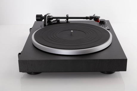 Side view of a used Dual CS 529 Fully Automatic Bluetooth Turntable in Black finish