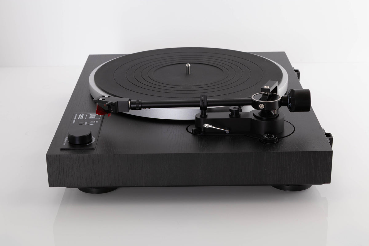 Side view of a used Dual CS 529 Fully Automatic Bluetooth Turntable in Black finish