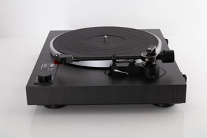 Side view of a used Dual CS 529 Fully Automatic Bluetooth Turntable in Black finish
