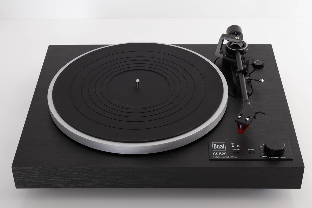Top view of a used Dual CS 529 Fully Automatic Bluetooth Turntable in Black finish
