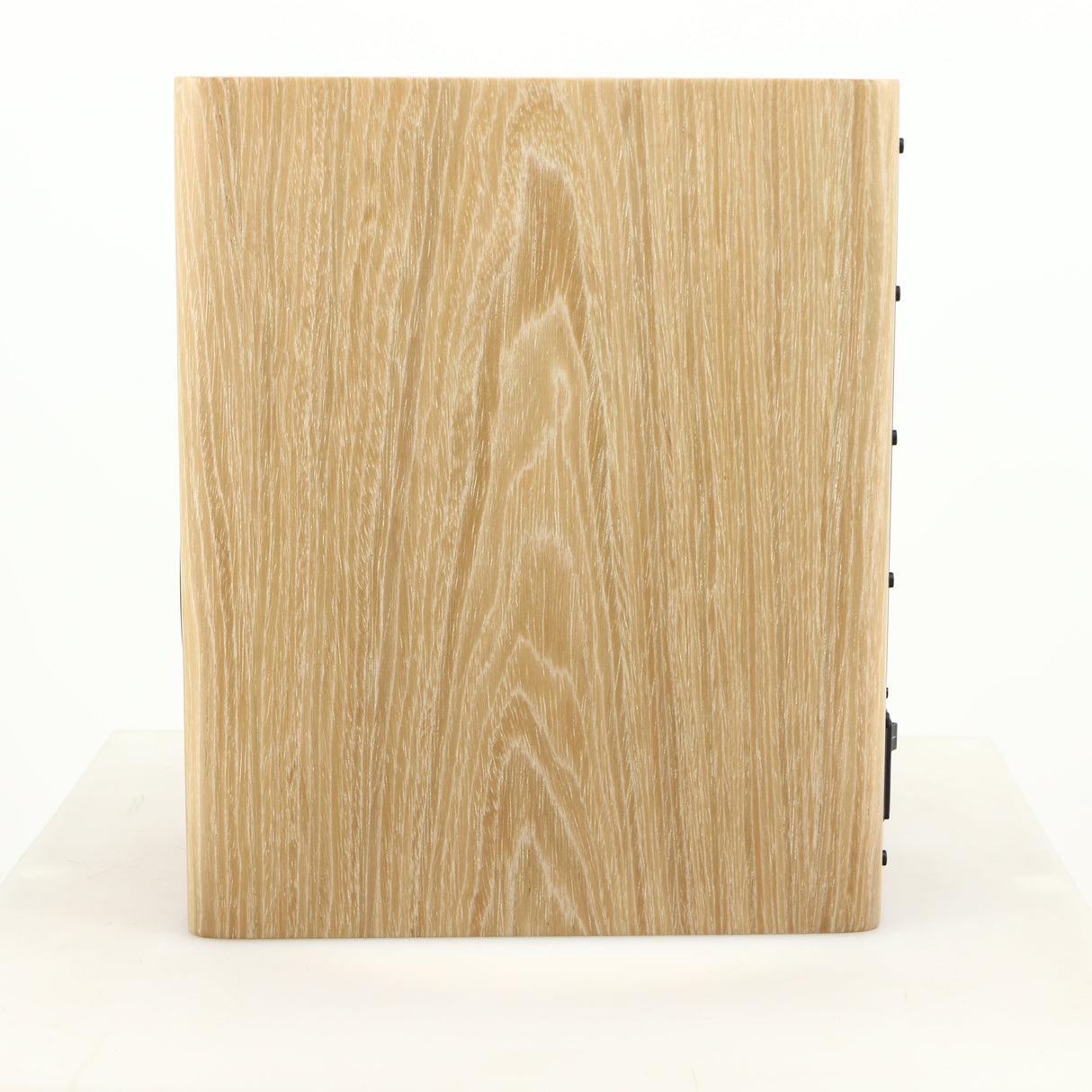 Right side view of a used Dynaudio Focus 10 Standmount Speaker in a blonde finish