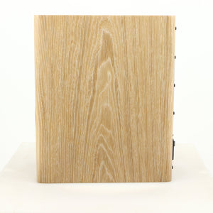 Right side view of a used Dynaudio Focus 10 Standmount Speaker in a blonde finish