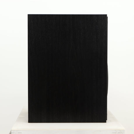 Left side view of a used Dynaudio Audience 7 Standmount Speaker in a black finish