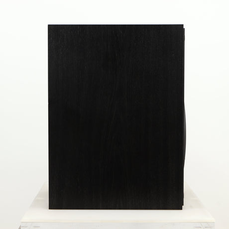 Left side view of a used Dynaudio Audience 7 Standmount Speaker in a black finish