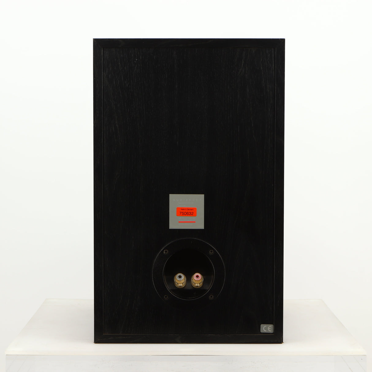 Rear view of a used Dynaudio Audience 7 Standmount Speaker in a black finish