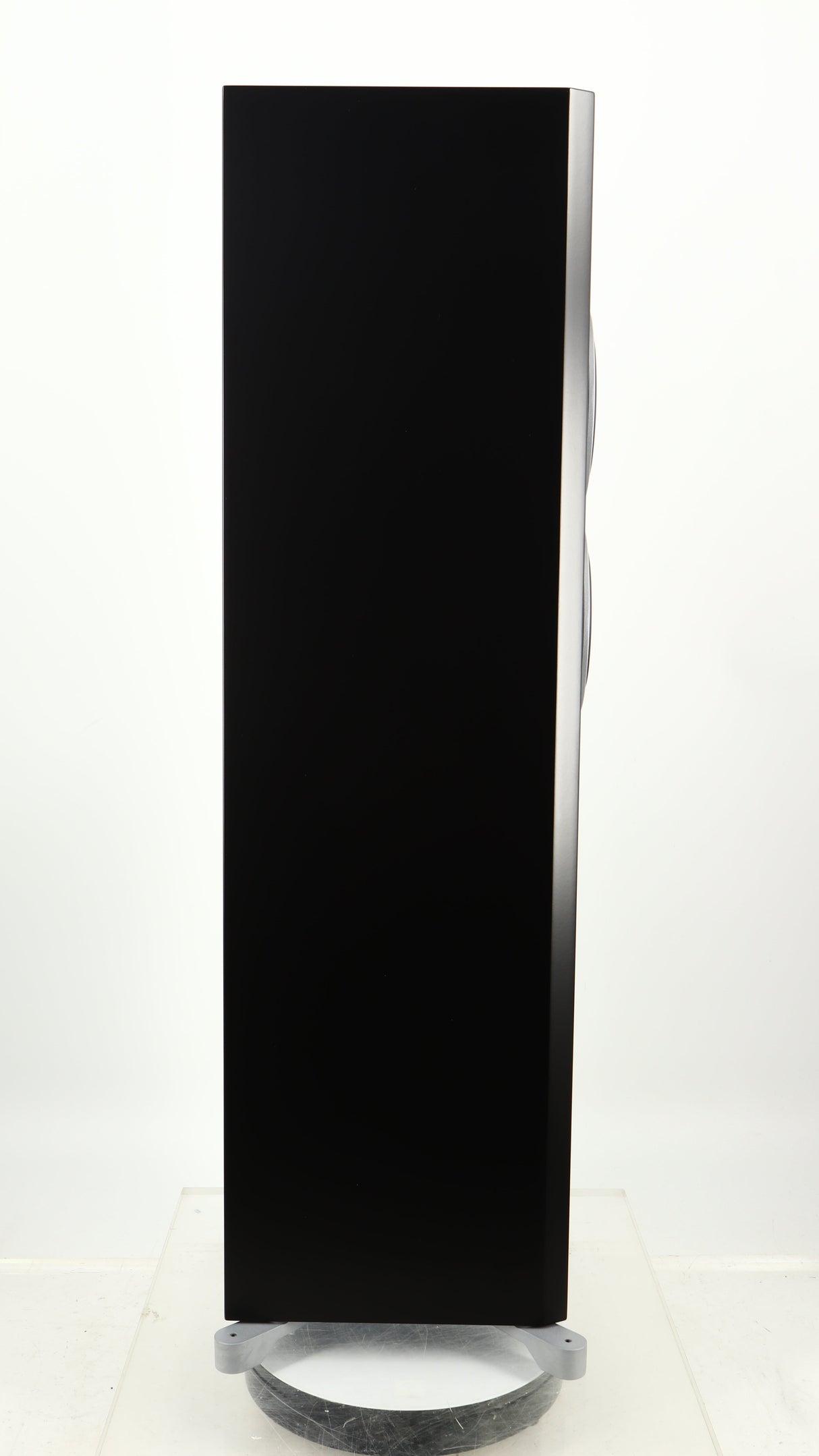 Left side view of a used Dynaudio Excite X-34 Floorstanding Speaker in a satin black finish