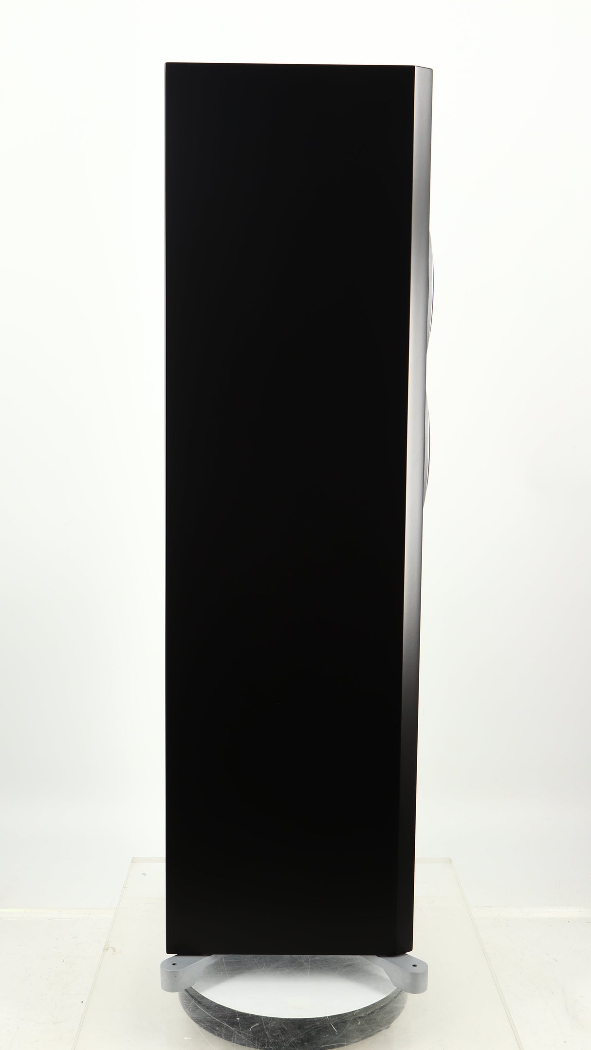 Left side view of a used Dynaudio Excite X-34 Floorstanding Speaker in a satin black finish