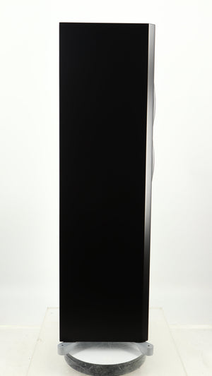 Left side view of a used Dynaudio Excite X-34 Floorstanding Speaker in a satin black finish
