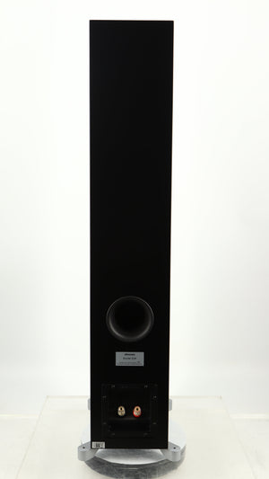 Rear view of a used Dynaudio Excite X-34 Floorstanding Speaker in a satin black finish