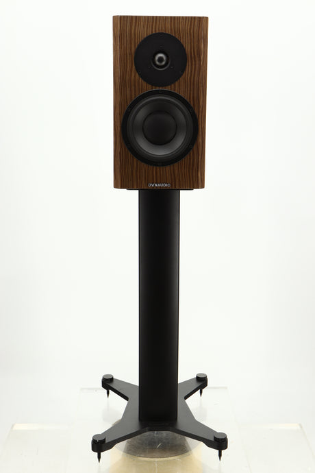 Front view of a used Dynaudio Special 40 Standmount Speaker in Ebony Vine finish