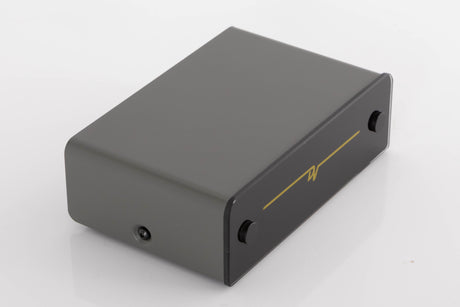Front left corner of a used Dynavector P75 MK3 Phonostage