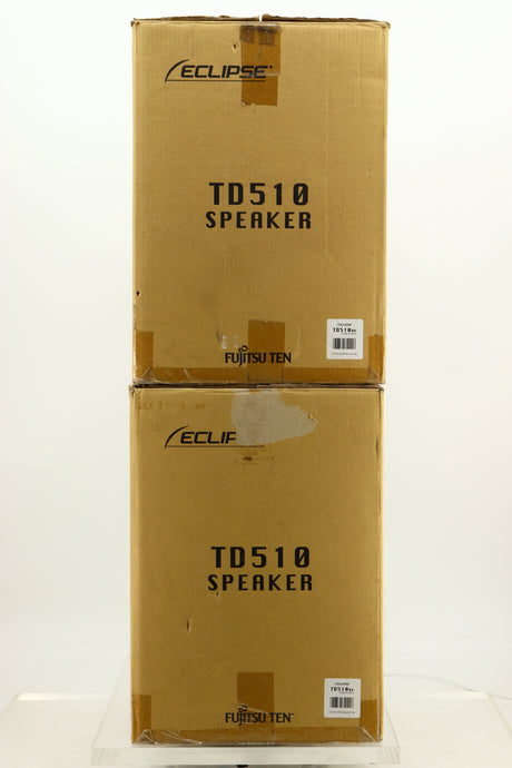 Boxes a used pair of Eclipse TD510 Standmount Speakers in Black/Silver finish
