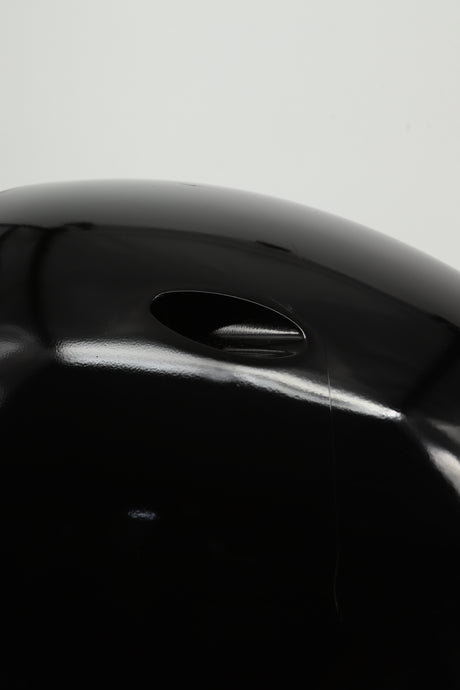 Close up view of a used Eclipse TD510 Standmount Speaker in Black/Silver finish showing a mark