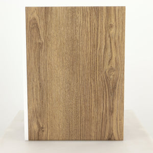 Right side view of a used ELAC DBR62 Standmount Speaker in a light oak finish