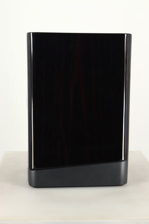 Side view of a used ELAC Navis B51 Active Standmount Speaker in Gloss Ebony Emara finish