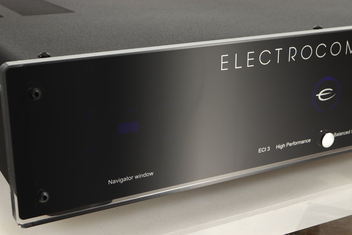 Close up view of a used Electrocompaniet ECI-3 Integrated Amplifier