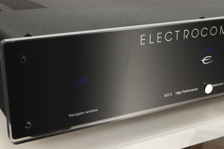 Close up view of a used Electrocompaniet ECI-3 Integrated Amplifier