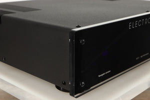 Front left corner view of a used Electrocompaniet ECI-3 Integrated Amplifier