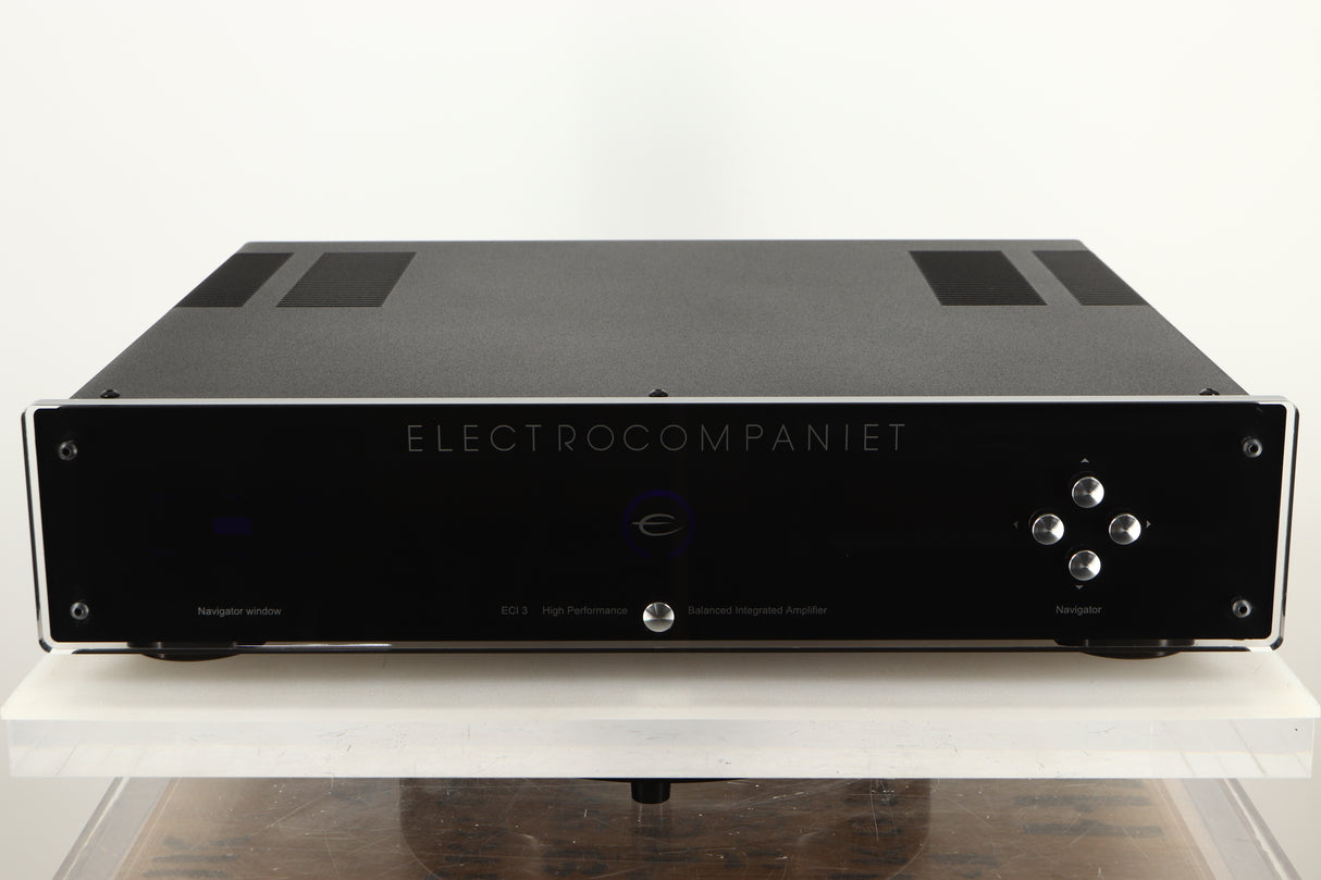 Front view of a used Electrocompaniet ECI-3 Integrated Amplifier