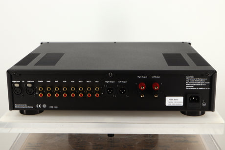 Rear view of a used Electrocompaniet ECI-3 Integrated Amplifier