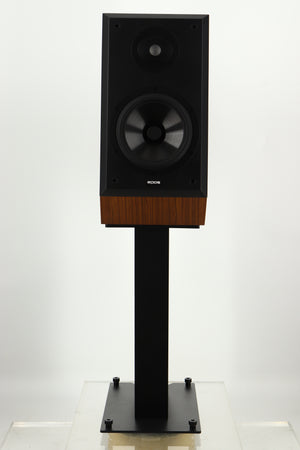 Front view of a used Epos ES14N Standmount Speaker in Walnut finish