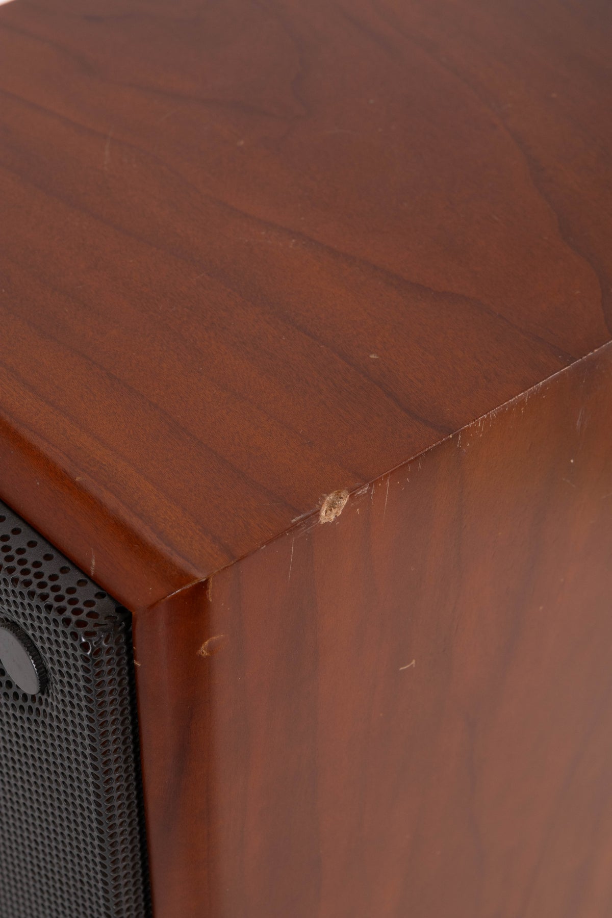 Close up view of a used Epos M12.2 Standmount Speaker in Cherry