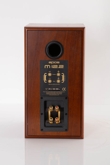 Rear view of a used Epos M12.2 Standmount Speaker in Cherry