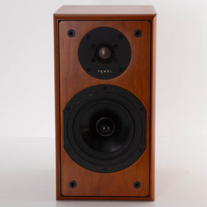 Front view of a used EPOS M12.2 Standmount Speaker in a Cherry finish
