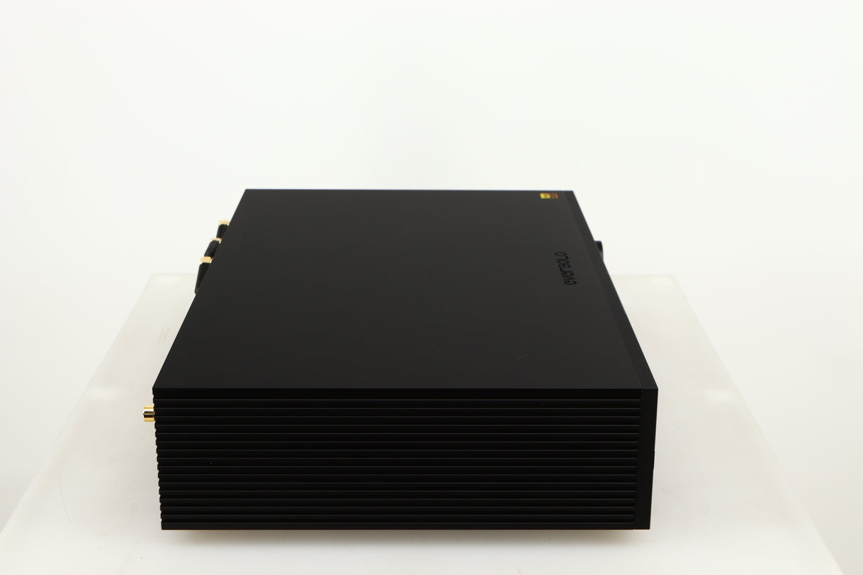 Left side view of a used Eversolo DMP A8 Streamer / Pre Amplifier / DAC in a black finish