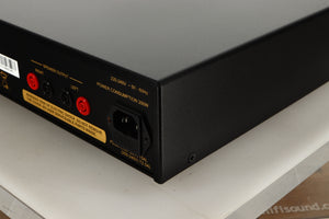 Rear right corner view of a used Exposure 2510 Integrated Amplifier in Titanium finish