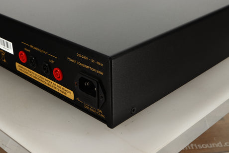 Rear right corner view of a used Exposure 2510 Integrated Amplifier in Titanium finish