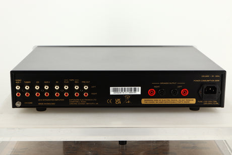 Rear view of a used Exposure 2510 Integrated Amplifier in Titanium finish
