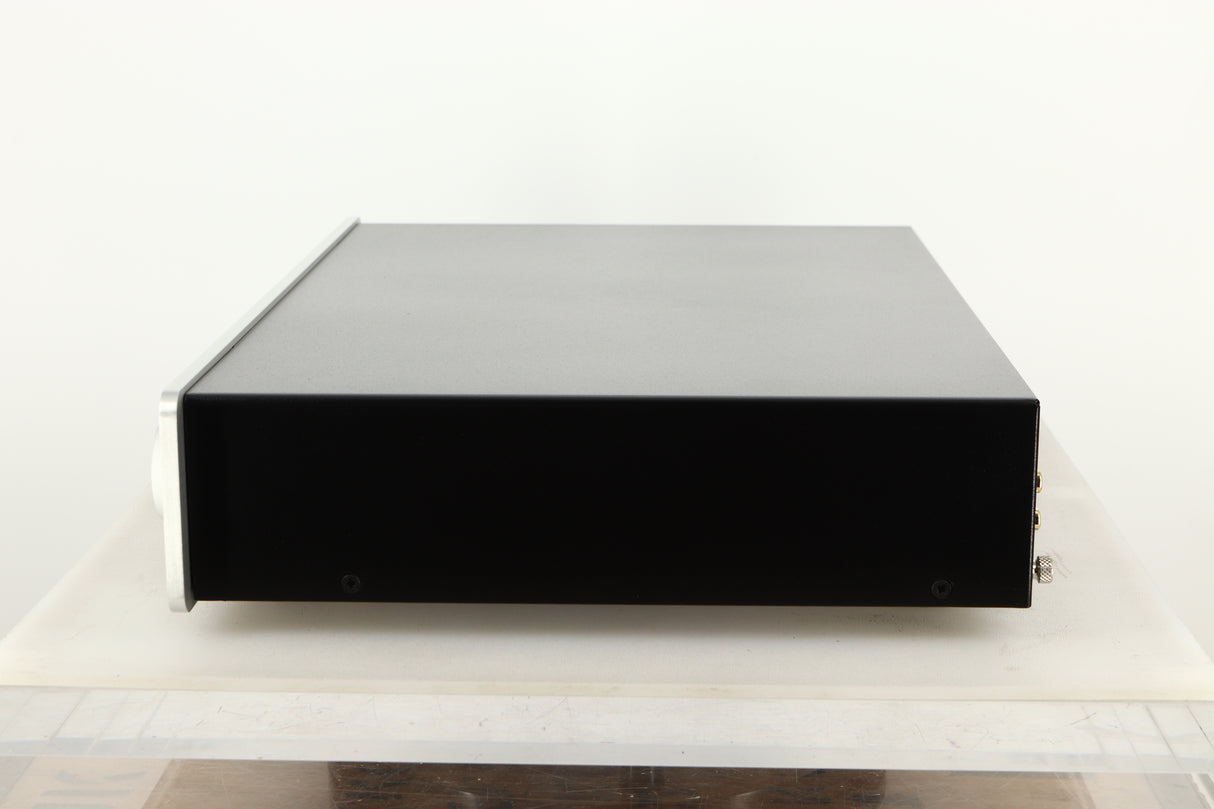 Side view of a used Exposure 2510 Integrated Amplifier in Titanium finish