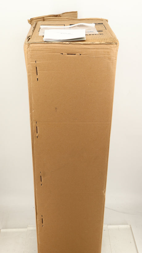 Box for a used Focal Aria 936 K2 Floorstanding Speaker in a ash grey finish showing 2x Manuals
