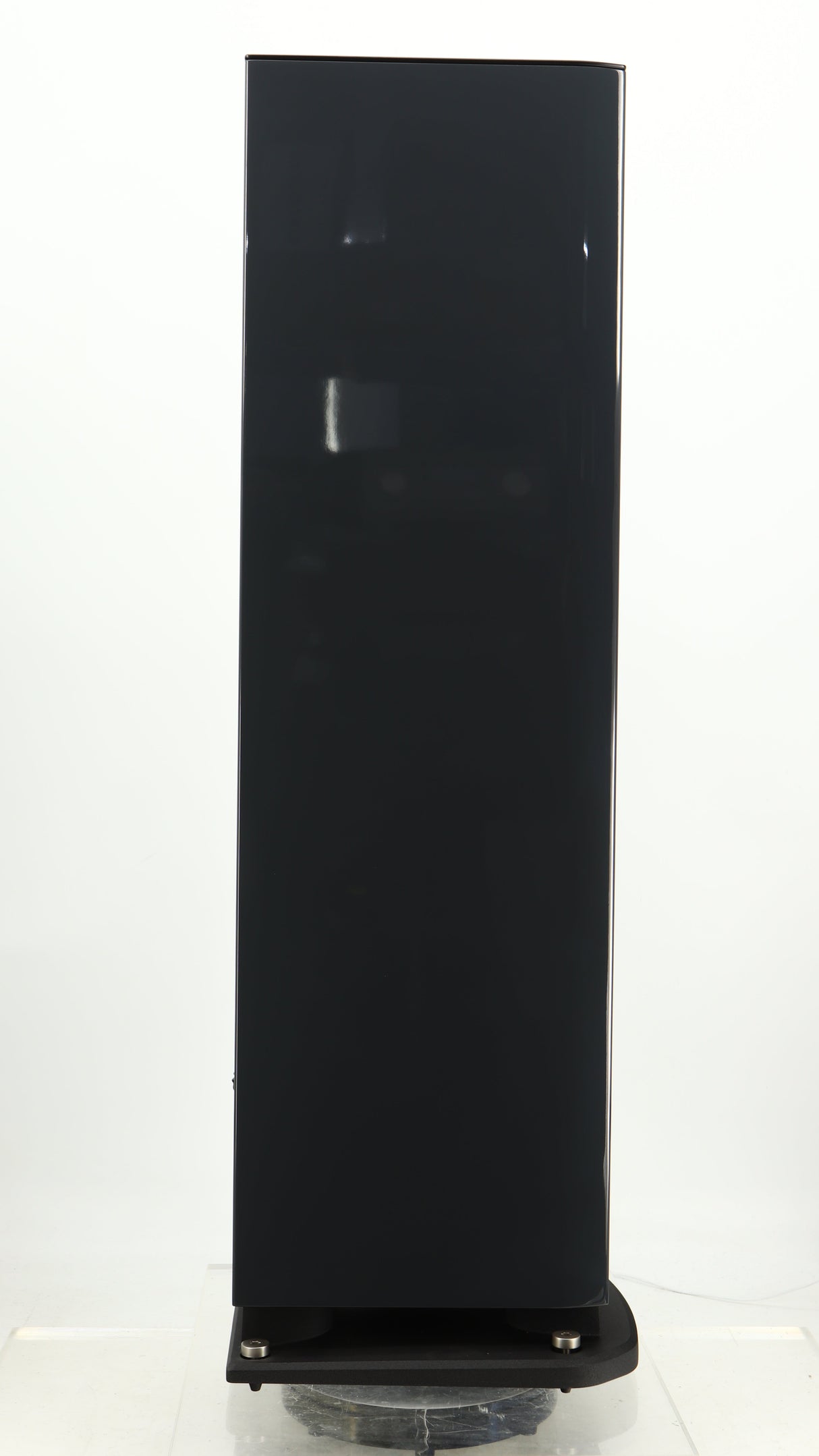 Left side view of a used Focal Aria 936 K2 Floorstanding Speaker in a ash grey finish