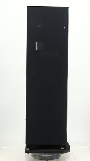 Left side view of a used Focal Aria 936 K2 Floorstanding Speaker in a ash grey finish