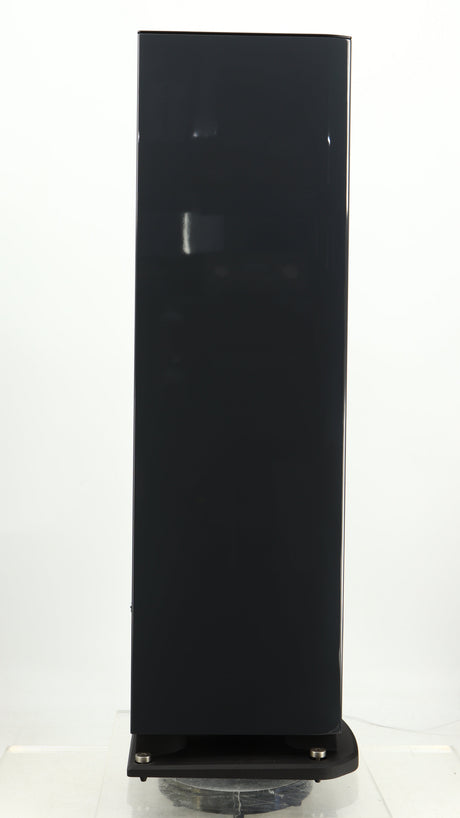 Left side view of a used Focal Aria 936 K2 Floorstanding Speaker in a ash grey finish