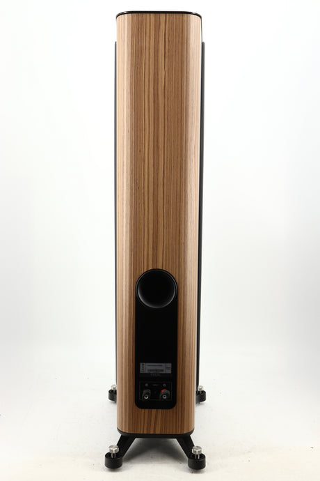 Rear view of a used Focal Kanta N2 Floorstanding Speaker in a walnut grey finish