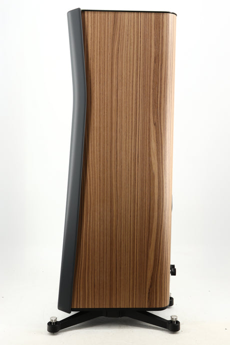 Right side view of a used Focal Kanta N2 Floorstanding Speaker in a walnut grey finish
