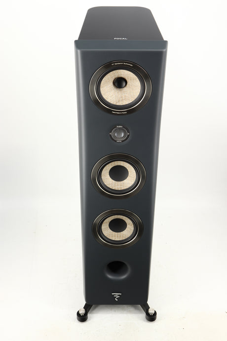 Top of a used Focal Kanta N2 Floorstanding Speaker in a walnut grey finish