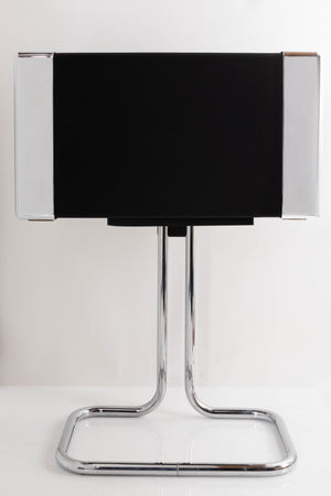 Front view of a used Gale GS401 Standmount Speakers W/ Stand in a Chrome finish