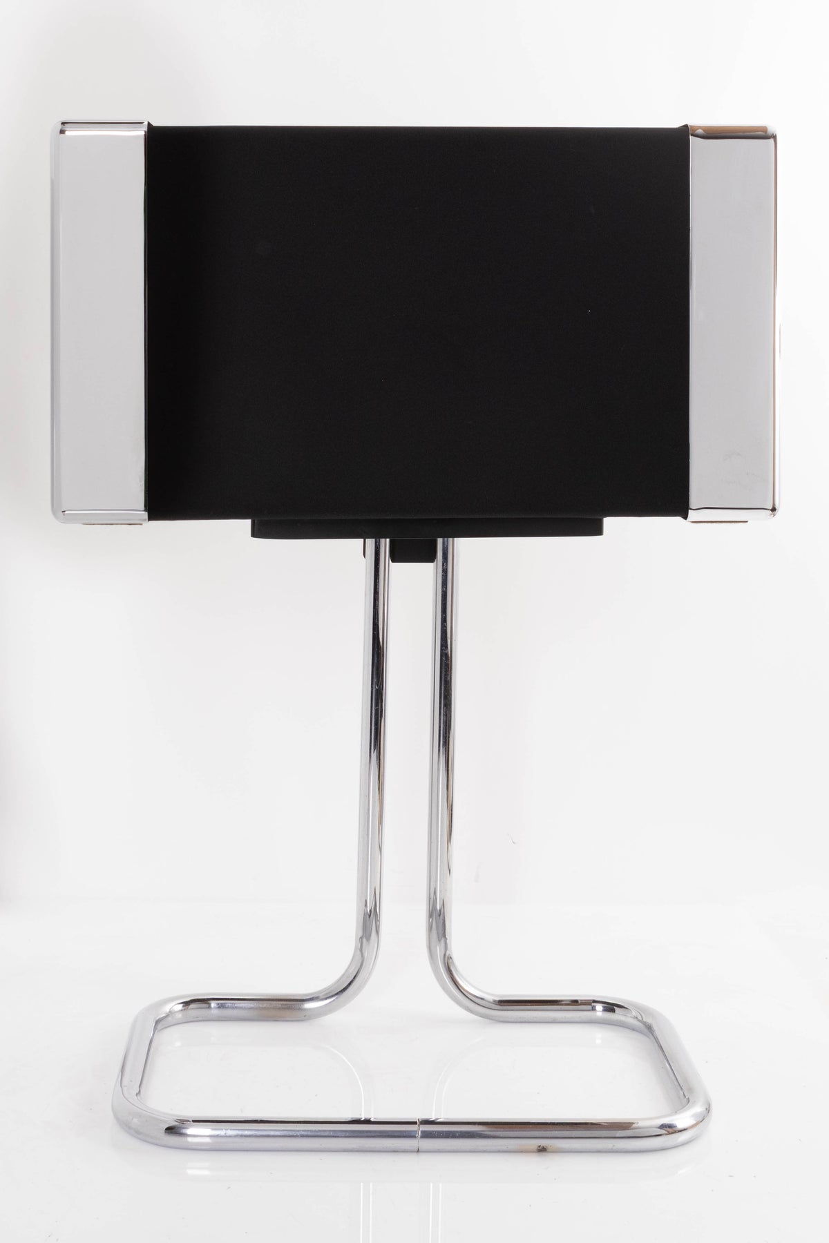Front view of a used Gale GS401 Standmount Speakers W/ Stand in a Chrome finish