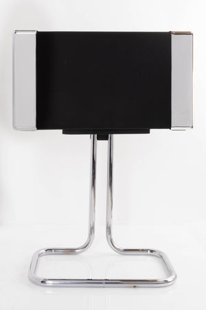 Front view of a used Gale GS401 Standmount Speakers W/ Stand in a Chrome finish