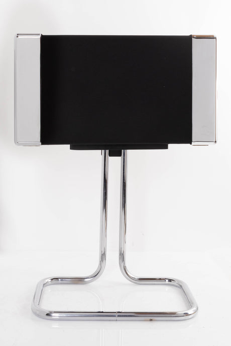 Front view of a used Gale GS401 Standmount Speakers W/ Stand in a Chrome finish