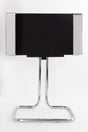 Front view of a used Gale GS401 Standmount Speakers W/ Stand in a Chrome finish