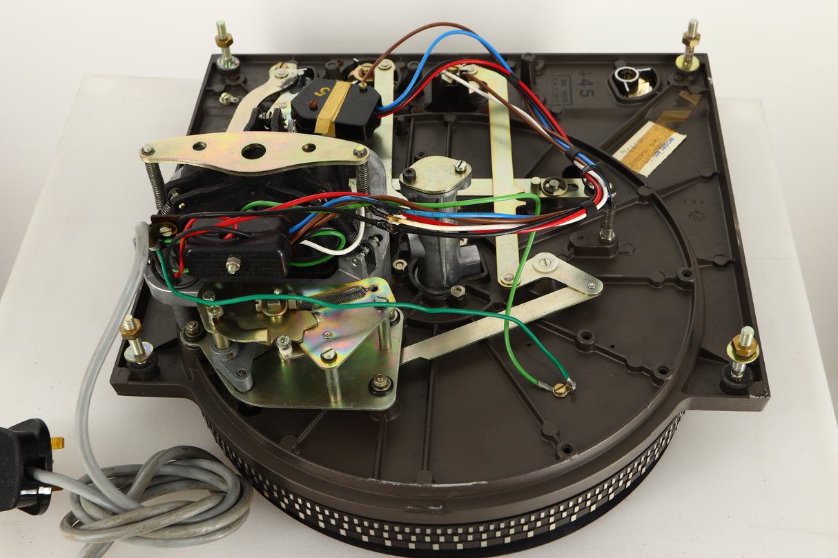 Bottom view of a used Garrard 401 Turntable